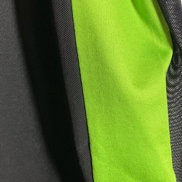 Superdown Mesh Long Sleeve 1/4 Zip Bodycon Mini Dress Black Green Womens Small - Picture 11 of 12